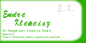 endre klepeisz business card